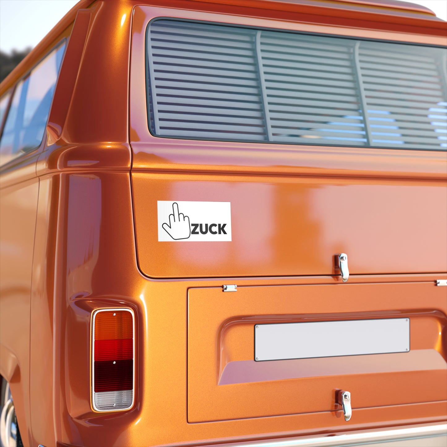 FUCK ZUCK MIDDLE FINGER - Car Bumper Sticker